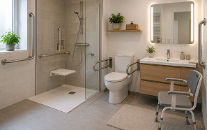 Aménagement PMR d'une salle de bain pour senior