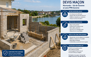 Devis maçon Marmande — Val-de-Garonne en zone PPRI Garonne